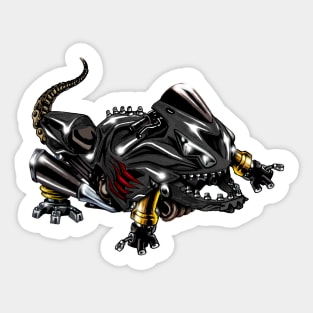 Kawasaki ZX14 Lizard Black Sticker